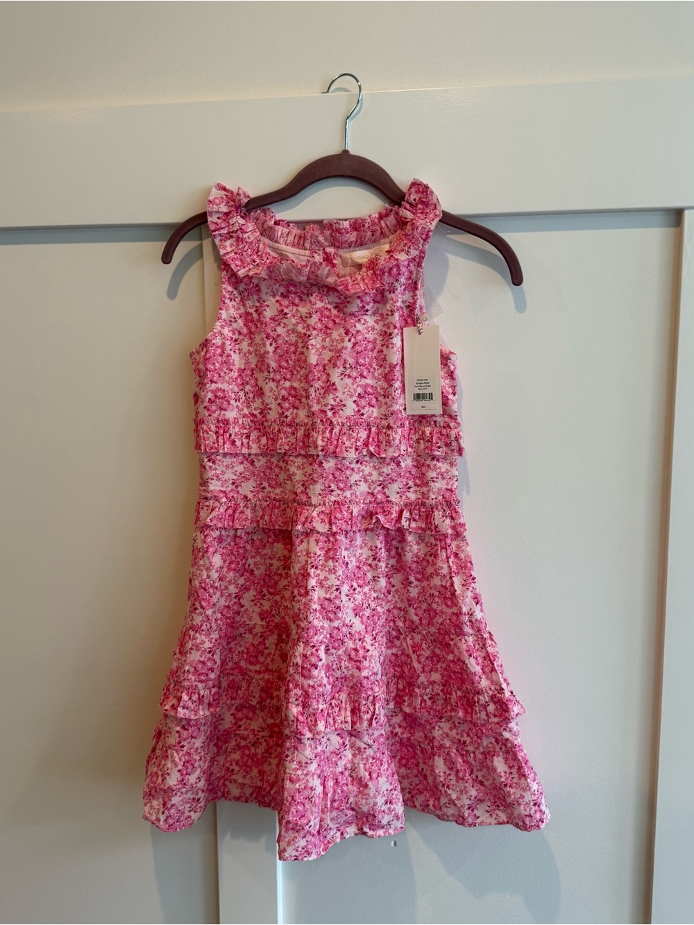 Girls' Pink Floral Ruffle Dress - Love Shack Fancy
